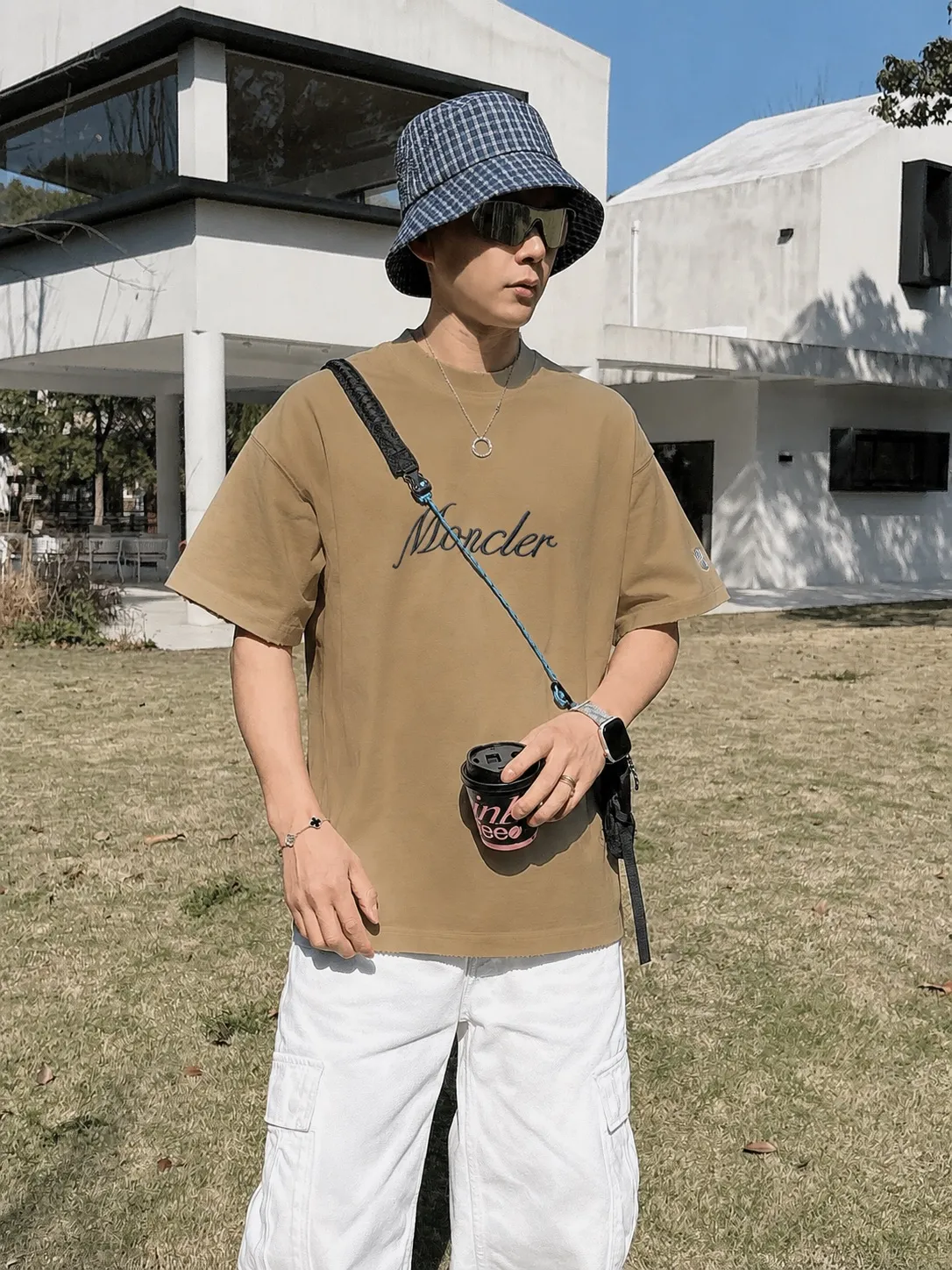 moncle～ 《 》7a tee ， Same Style ， : Black White Coffee Brown Size：S（90-130 ） M（125-150 ） L（135-165 ） XL（160-190 ） XXL（185-220 ）